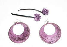 Ohrringe Ohrhänger Ohrstecker Modeschmuck & Schmuck Haarklammer Violett
