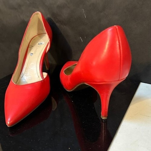 Talons Femme Marc Fisher Kappa Rouge - Taille US 7.5 Bride Cheville Neuve