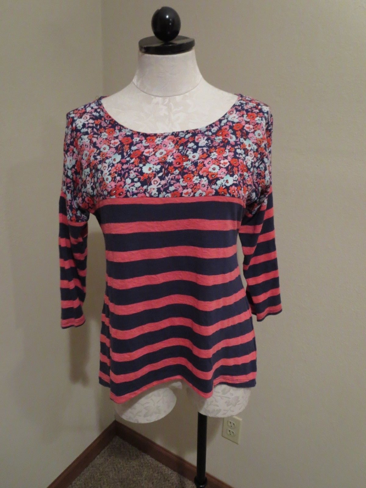 Anthropologie Postmark Split Stripes Pullover flo… - image 2
