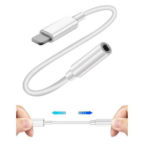 For iPhone Headphone Jack Adapter 3.5mm Audio Aux Cable Earphone Cord Converter - Photo 4 sur 12