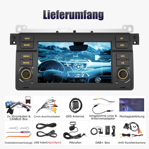 DAB+ 32G Android 13 Autoradio Carplay GPS RDS Für BMW 3er E46 M3 Rover 75 MG ZT - Bild 14 von 14