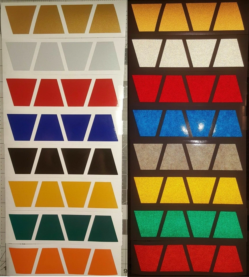 Lime w/ White Stripe HELMET TETS TETRAHEDRONS HELMET STICKER  EMT REFLECTIVE - Image 3 of 4