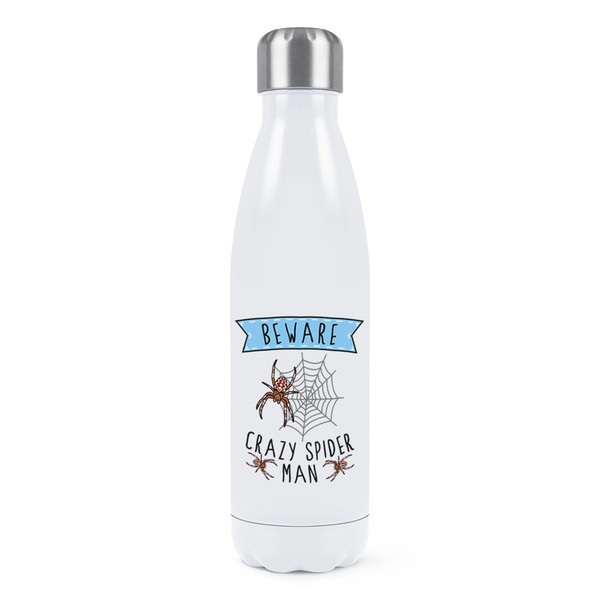 Beware VerrüCkte Spider Man Doppelwand Wasserflasche Vatertag Freund Lustig-image