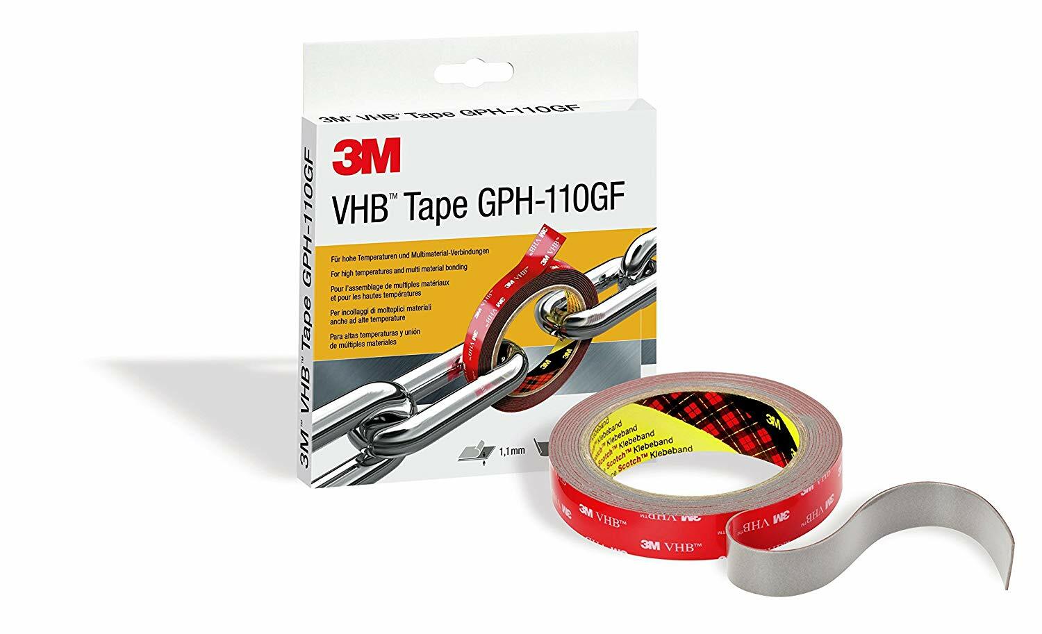 3M GPH-110F ruban adhésif double face puissant 19mmx3mx1,1mm