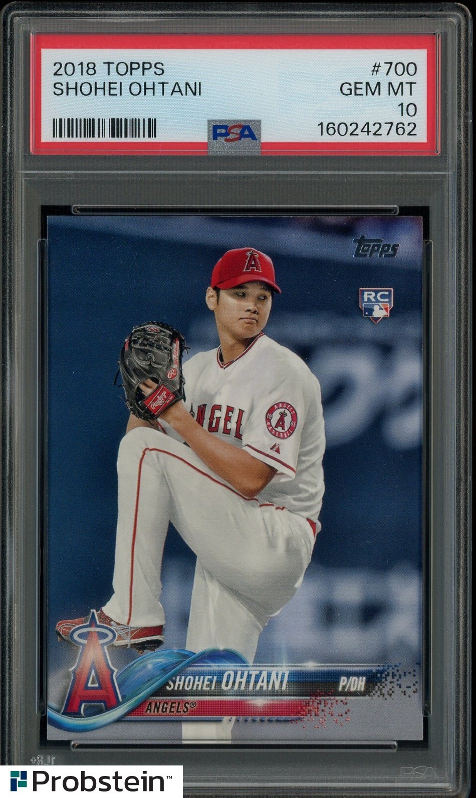2018 Topps #700 Shohei Ohtani Pitching Angels RC Rookie PSA 10 GEM MINT view 1