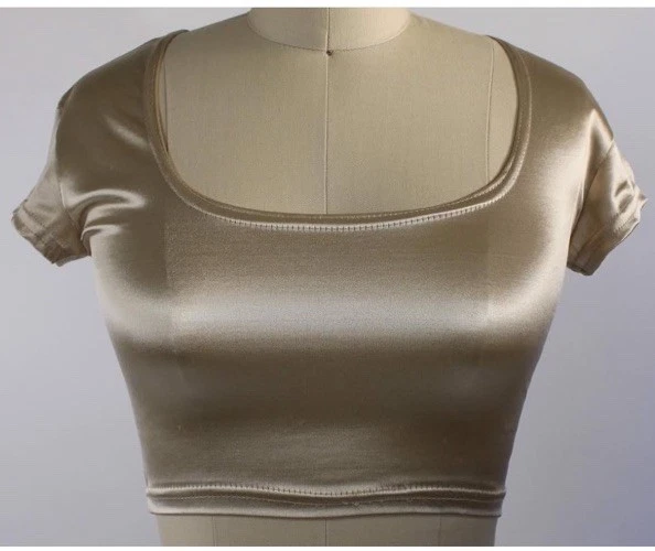 Vintage Metallic Gold Crop Top – Cottura California - Image 2 of 3