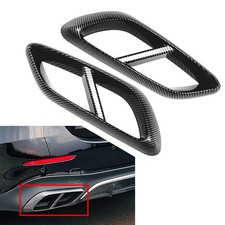 Carbon Rear Throat Exhaust Pipe Cover Trim For Mercedes Benz E Class W214 2024+
