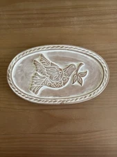 Peace Dove Bread Warmer Plate