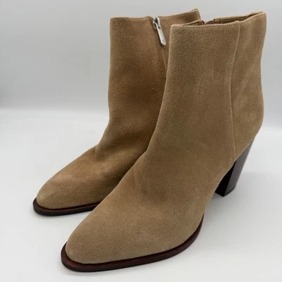 Sam Edelman Blake Gamuza Tobillo Punta Tacón Bloque Botas Marrón Tostado Boho 9M - Imagen 1 de 4