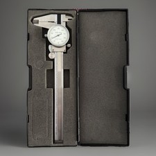 Pinza Vernier con esfera de rosca a prueba de golpes de 6 pulgadas 0-6" estándar con estuche de plástico