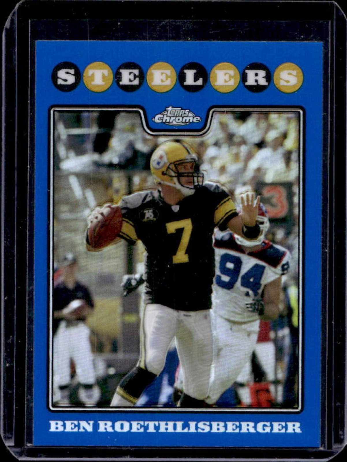 2008 Topps Chrome Ben Roethlisberger Blue Refractor #TC12 Steelers