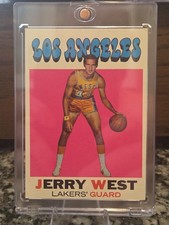 1971-72 Topps Basketball Cards - # 50 Jerry West Los Angeles Lakers MINT HOF