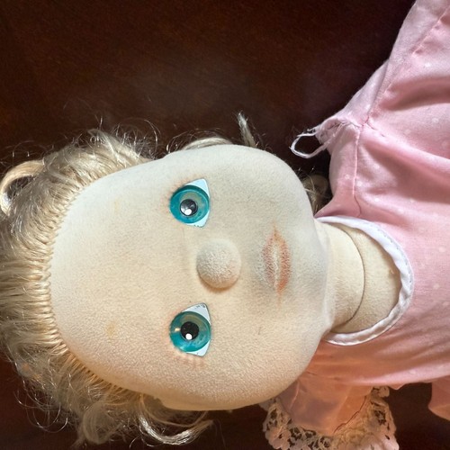 Mattel My Child 1985 vintage Cloth Baby Girl Doll pink dress - Picture 14 of 15