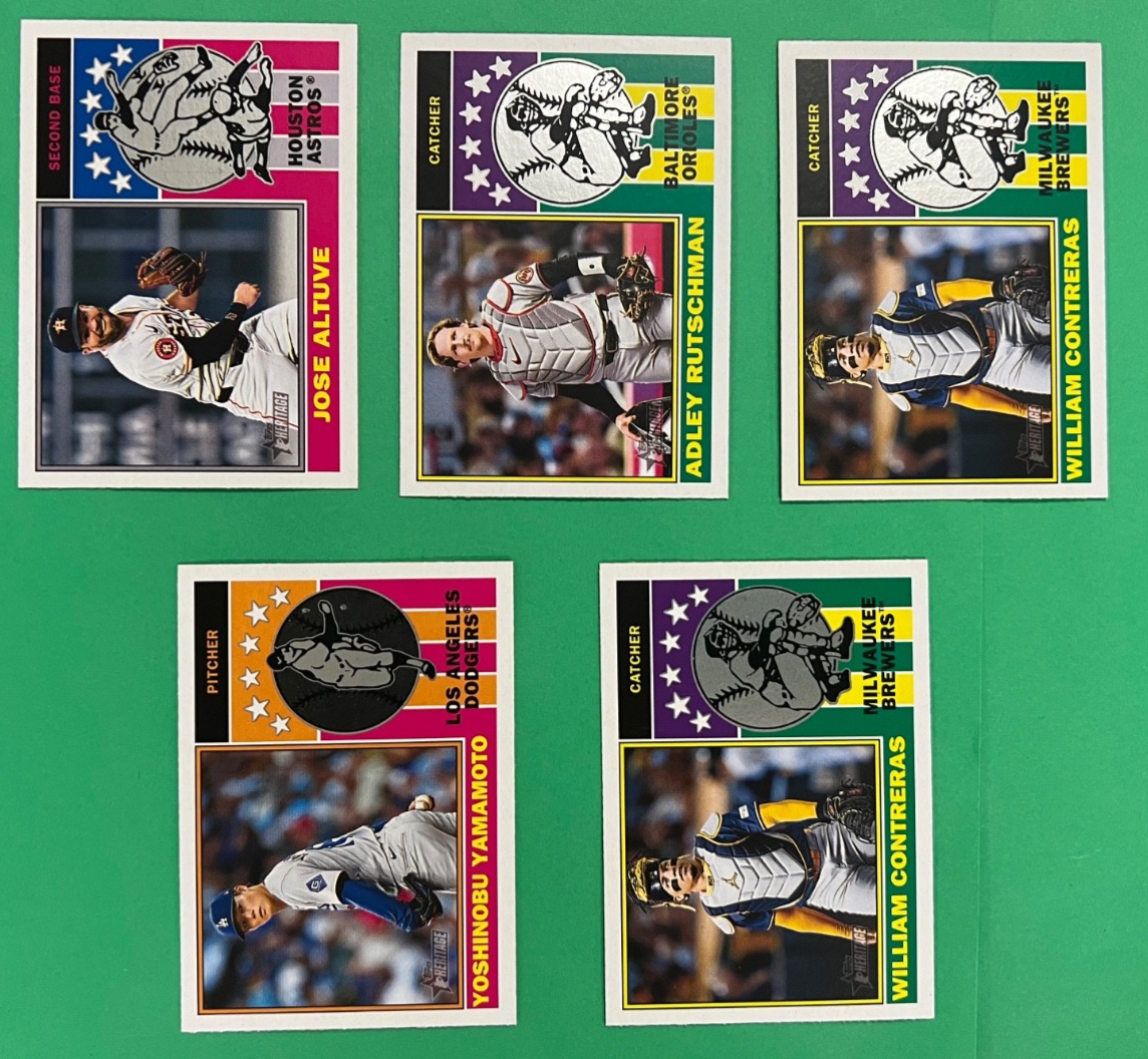 LOT OF (5) 2025 TOPPS HERITAGE '76 PLAYER ICONS INSERT CARDS