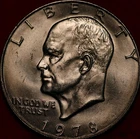 Uncirculated 1978 Philadelphia Mint Clad Eisenhower Dollar