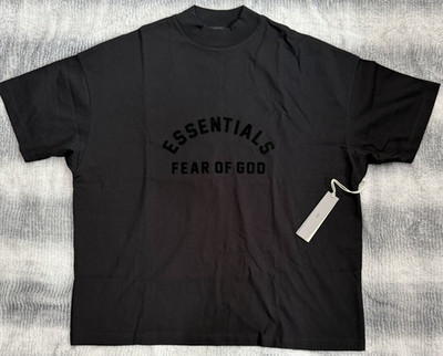 Fear Of God Essentials Jet Black T Shirt FW22 In Small