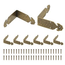 8Pcs l Shaped Vintage Corner Protector, 2" x 0.8" Decorative Guard, Bronze
