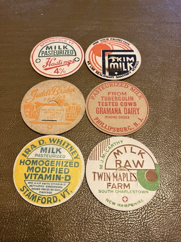 Lot of 6 Milk Caps 