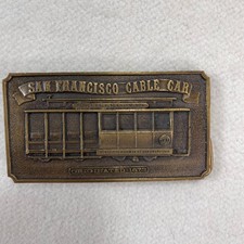 1976 Bergamot Brass Works USA San Francisco Cable Car Belt Buckle