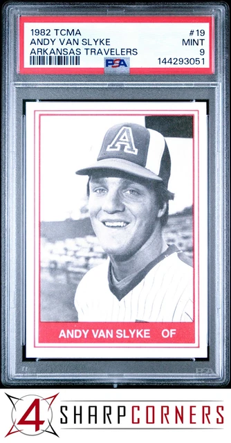 1982 TCMA ARKANSAS TRAVELLERS #19 ANDY VAN SLYKE RC PSA 9