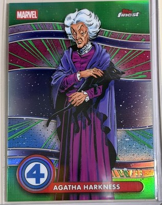 Agatha Harkness 2026 Topps Finest Marvel Fantastic Four Blacklight  Green /99