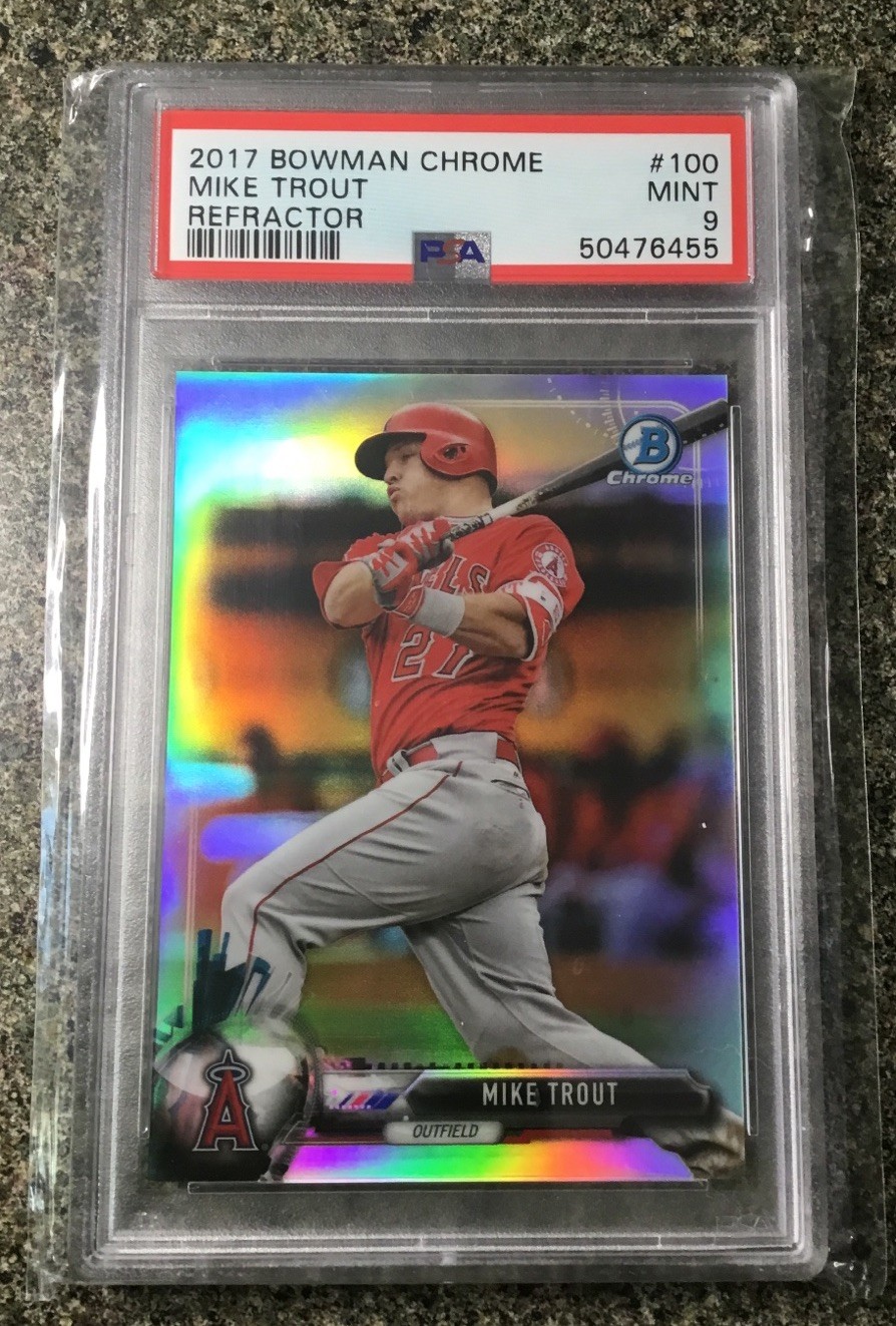 Shohei Ohtani Finest , Mike Trout Bowman , Mookie Betts Bowman , Refractors, MLB view 3