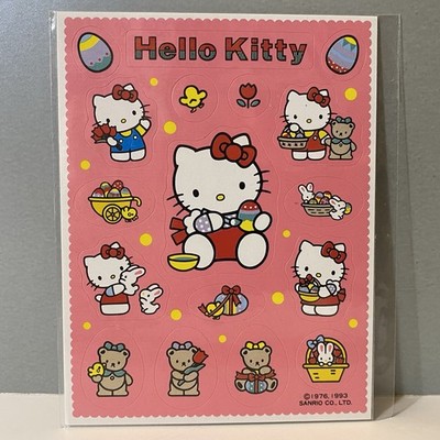 Vintage Sanrio 1993 Artbloom Hello Kitty Easter Stickers