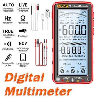 Auto Ranging Smart LCD Digital Multimeter AC/DC Spannungsprüfer Voltage Current