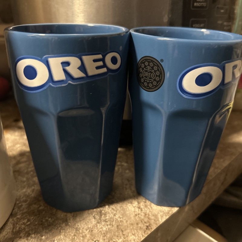 Pair Of 2 Frankford Candy OREO Cookies Tumbler Drinking Glass 5.25" Tall Glasses