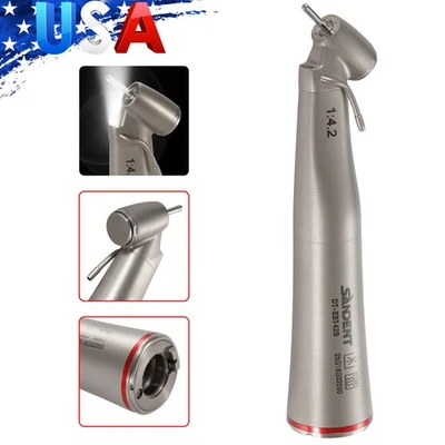SANDENT Dental Electric Handpiece 1:4.2 Contra Angle 45° Surgical Fiber Optic External
