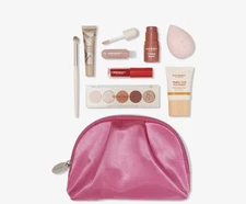 Ulta Beauty 9-Piece Deluxe Sample Makeup Set w/ Pink Cosmetic Bag – New