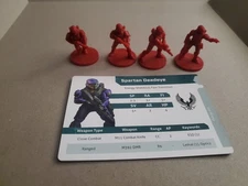 Halo Flashpoint Miniatures x4 Red - 28mm Mantic Games Spartan