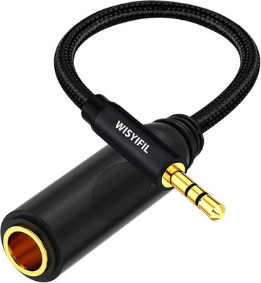 1/4 to 3.5mm Headphone Cable Adapter,TRS 6.35mm Female to 3.5mm Male 1/8 to 1/4
