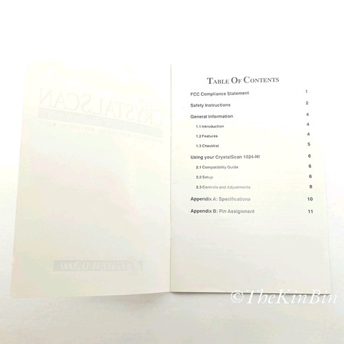 Guide de l’utilisateur du propriétaire Gateway 2000 Crystal Scan 1024 NI 1024NI original excellent état - Photo 3/10