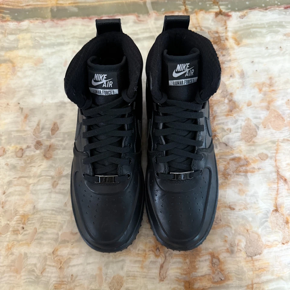 Nike Men's Sneakerboot Black Lunar Force 1 706803-002 High Top Lace Up Size 6 - Image 2 of 4