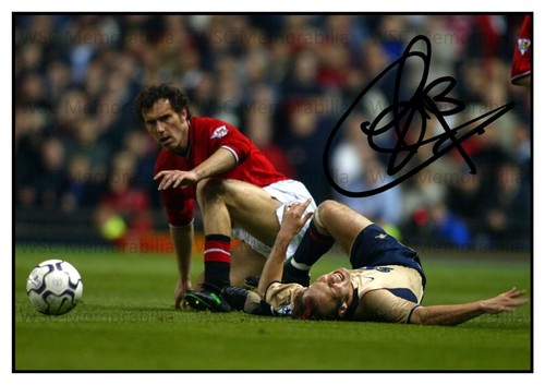 12529. Laurent Blanc Signed Pictures A4 Prints Man Utd France PSG Barcelona etc.