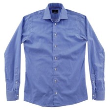 Eton Ganghester Slim Fit Blue Check Dress Shirt 15.5 / 39