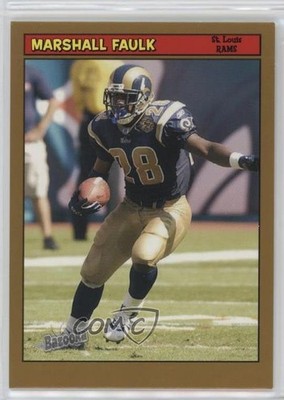 2005 Topps Bazooka Gold Marshall Faulk #132 HOF 0b3