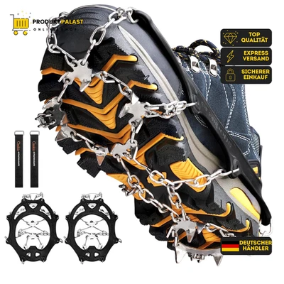 CIMKIZ Steigeisen Bergschuhe Edelstahl 19 Zähne Anti-Rutsch Schuhspikes