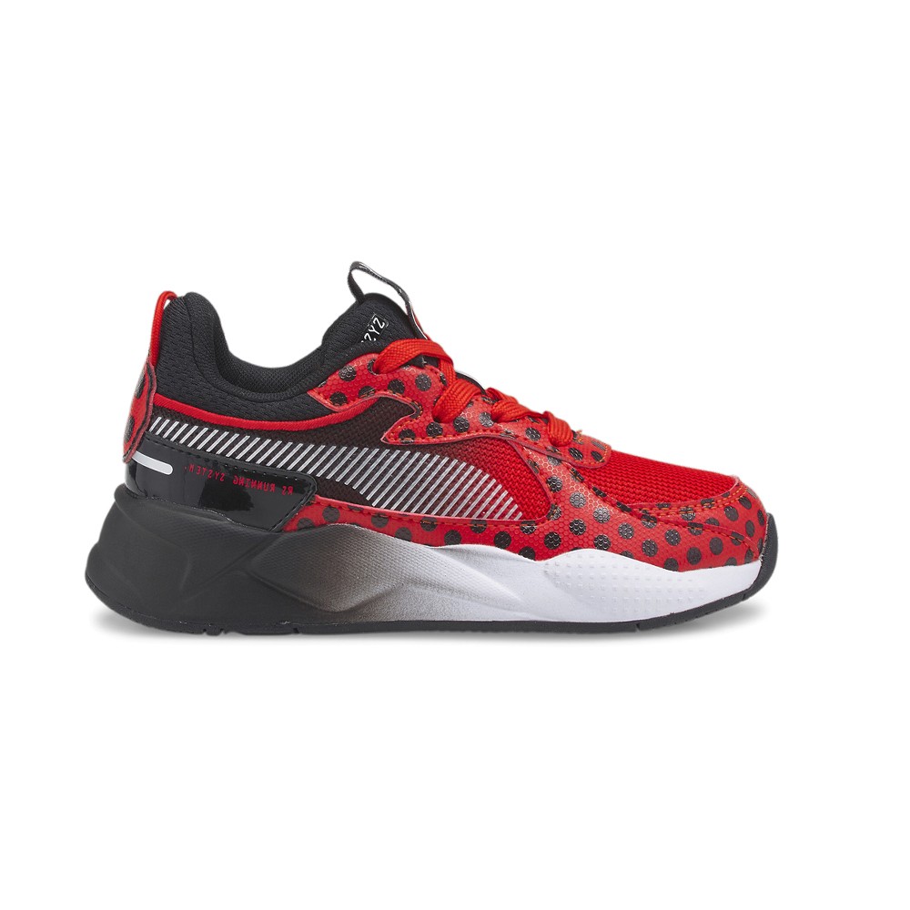 PUMA Miraculous X RsX Lace Up  Youth Boys Black, Red Sneakers Casual Shoes 39182