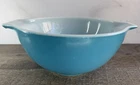 VNTG Pyrex Cinderella Turquoise Color Nesting Glass Mixing Bowls #444 2qt