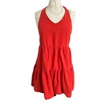 American Eagle Tiered Tie Neck Halter Dress Large 