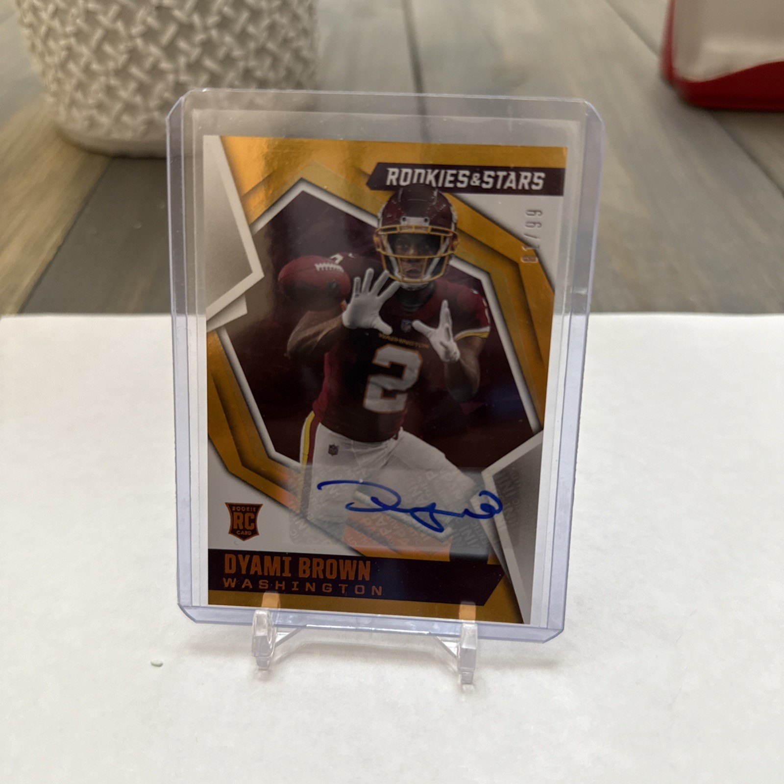 Dyami Brown Panini Rookies & Stars #123 Autograph Orange