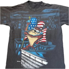 Vintage USA Taz Looney Tunes AOP 90s Large/XL Single Stitch