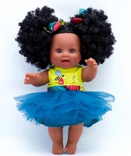 Orijin Bees Sugar Puff 12" Baby Bee African American Doll Black Hair 3c Curly