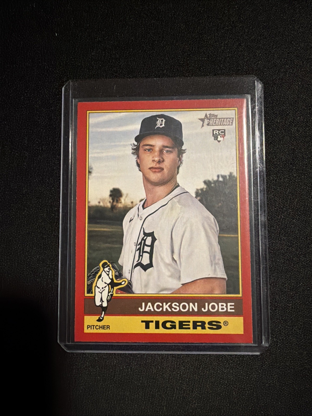 2025 Topps Heritage - Jackson Jobe #389 Red Border (RC)