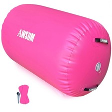 Roller Gymnastics Barrel Inflatable 47.3 x29.5 Pink No Pump AWSUM Air Electric