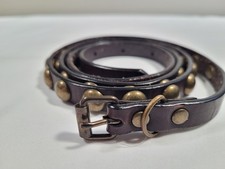 Studded western leather belt