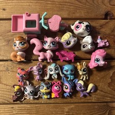 Hasbro LPS Littlest Pet Shop Mixed Lot Of 20 Figures Accessories Parts