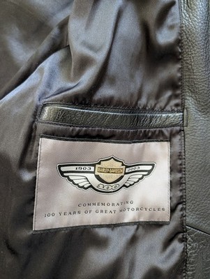 Vintage 2003 Harley Davidson 100 Year Anniversary Size 2XL Leather